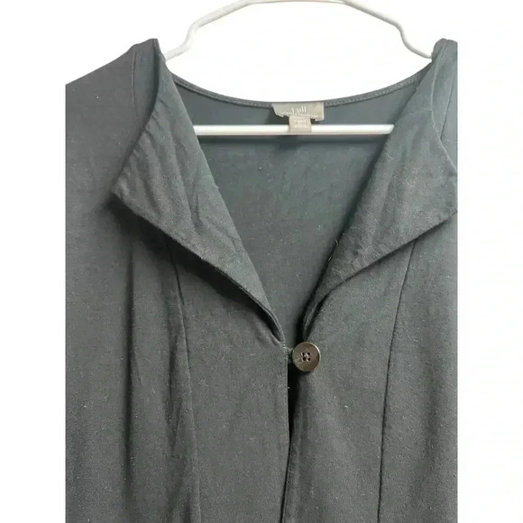 J.Jill Wearever Collection Jacket Blazer Black Stretch Large One Button - Picture 3 of 7